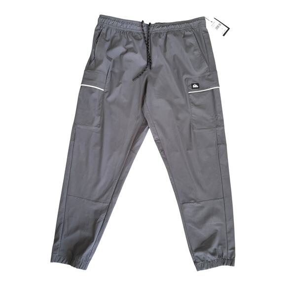Quicksilver Joggers Sweat Pants XL Outdoor Lounge Casual Cargo Pants NWT Gray - Picture 1 of 9